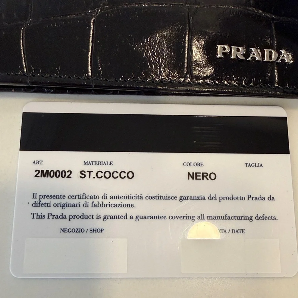 Prada Crocco Bifold Wallet